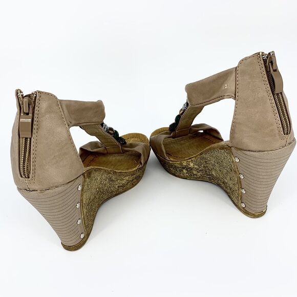 Patrizia By Spring Step Pegasus Tan Sandals 36 (5.5-6 US) Women RetroGlam 70s - Picture 8 of 16